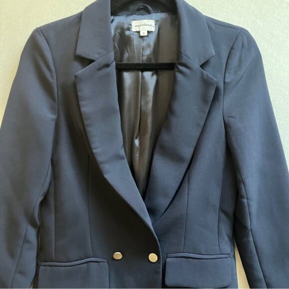Superdown Madeline navy blue blazer dress Sz S - Picture 8 of 16